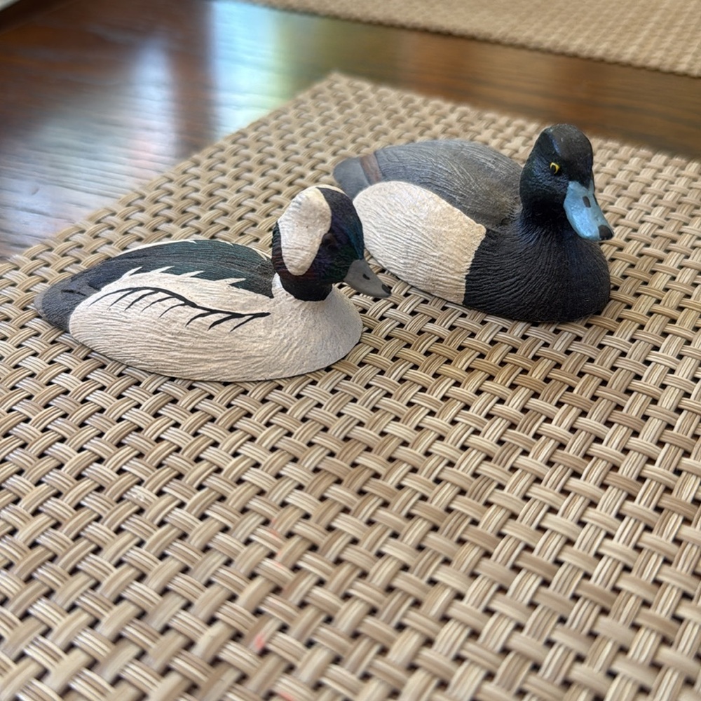 Two ducks from The Franklin Gallery collection, Greater Scaup and the Bufflehead